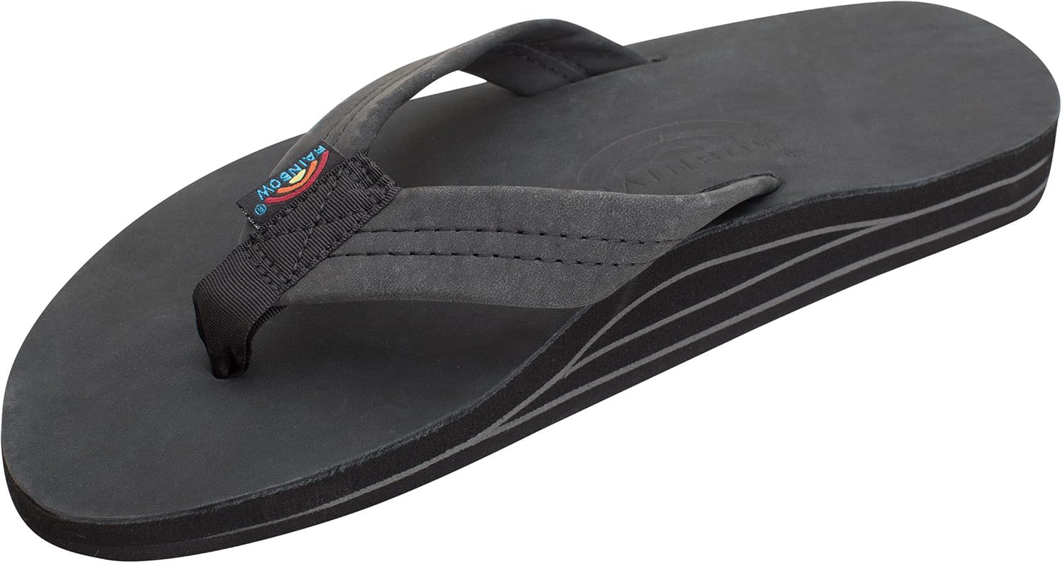 Rainbow Sandals Men's Double Layer Leather with Arch Support