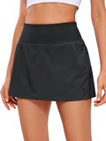 Pleated Tennis Skorts Skirts for Women 13ft High Waisted - Lightweight