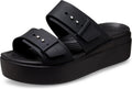 Crocs Women's Brooklyn Buckle Low Wedges - Versatile LiteRide Comfort