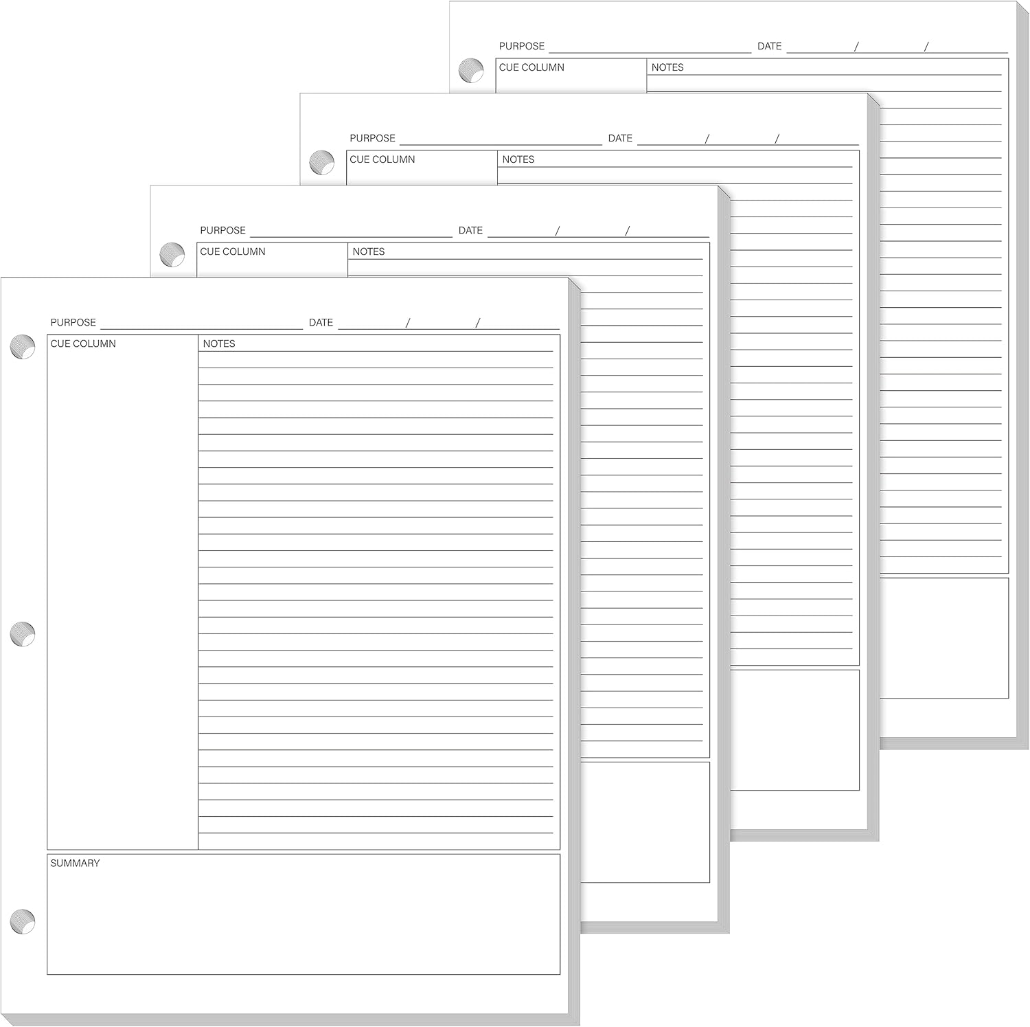Ctosree 400 Sheets Cornell Notes Loose Leaf Paper for Study