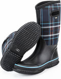 Mid Calf Rain Boots for Women - Insulated Neoprene Winter Protection