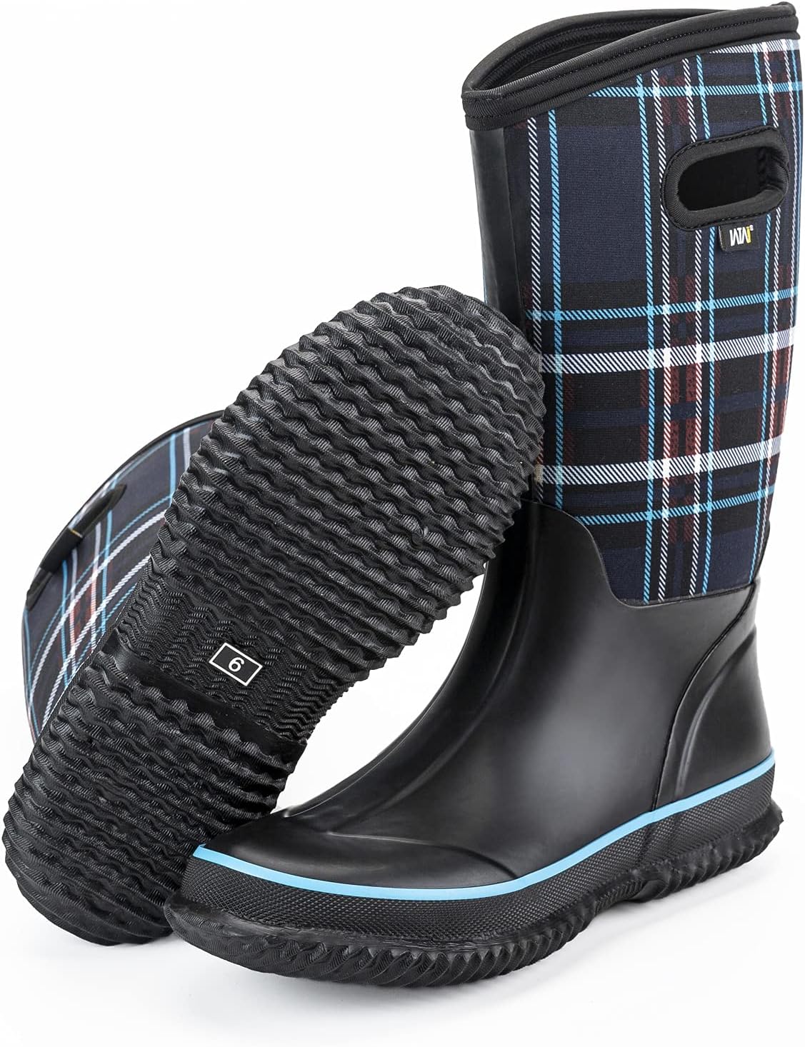 WTW Mid Calf Rain Boots for Women - Waterproof Insulated Comfort