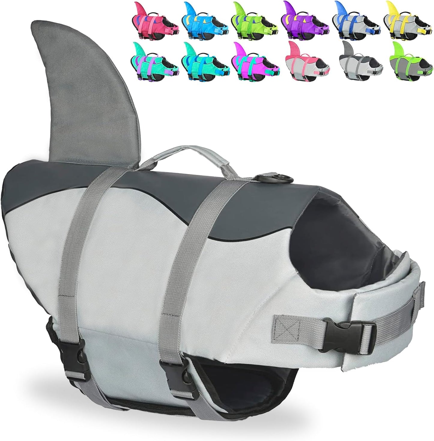 Fragralley Shark Dog Life Jacket for Safe Water Adventures
