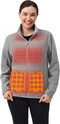 ORORO Women's Heated Fleece Jacket with Battery - All-Around Warmth