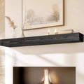 72x8x5 Fireplace Mantel - Handcrafted Hollow Rustic Solid Wood