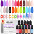 Airbrush Gel Nail Polish 24 Colors - Dilution-Free, Non-Acetone