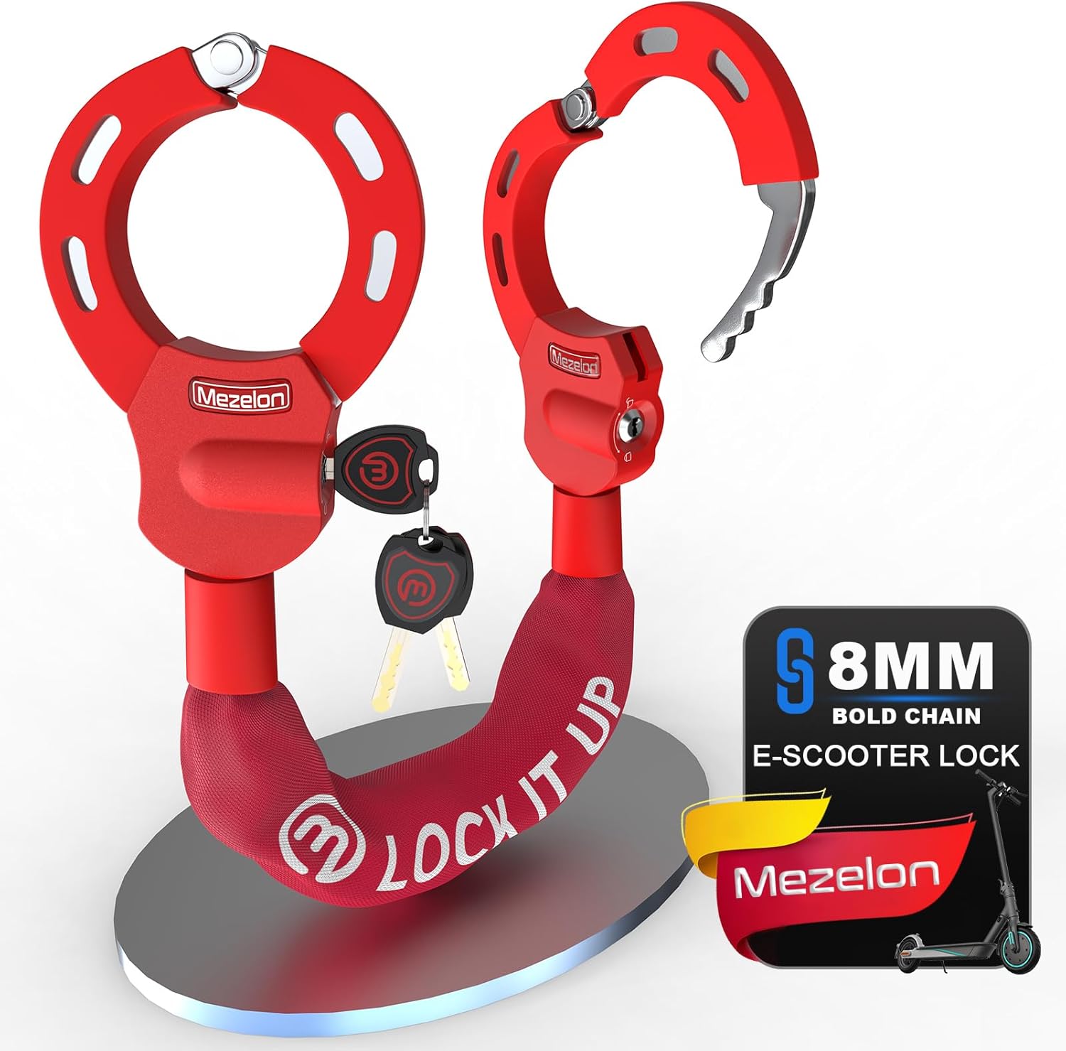 Electric Scooter Lock with 8mm Chain for Maximum Security