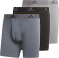 adidas Men's Performance Stretch Cotton Boxer Briefs 3-Pack - Soft in