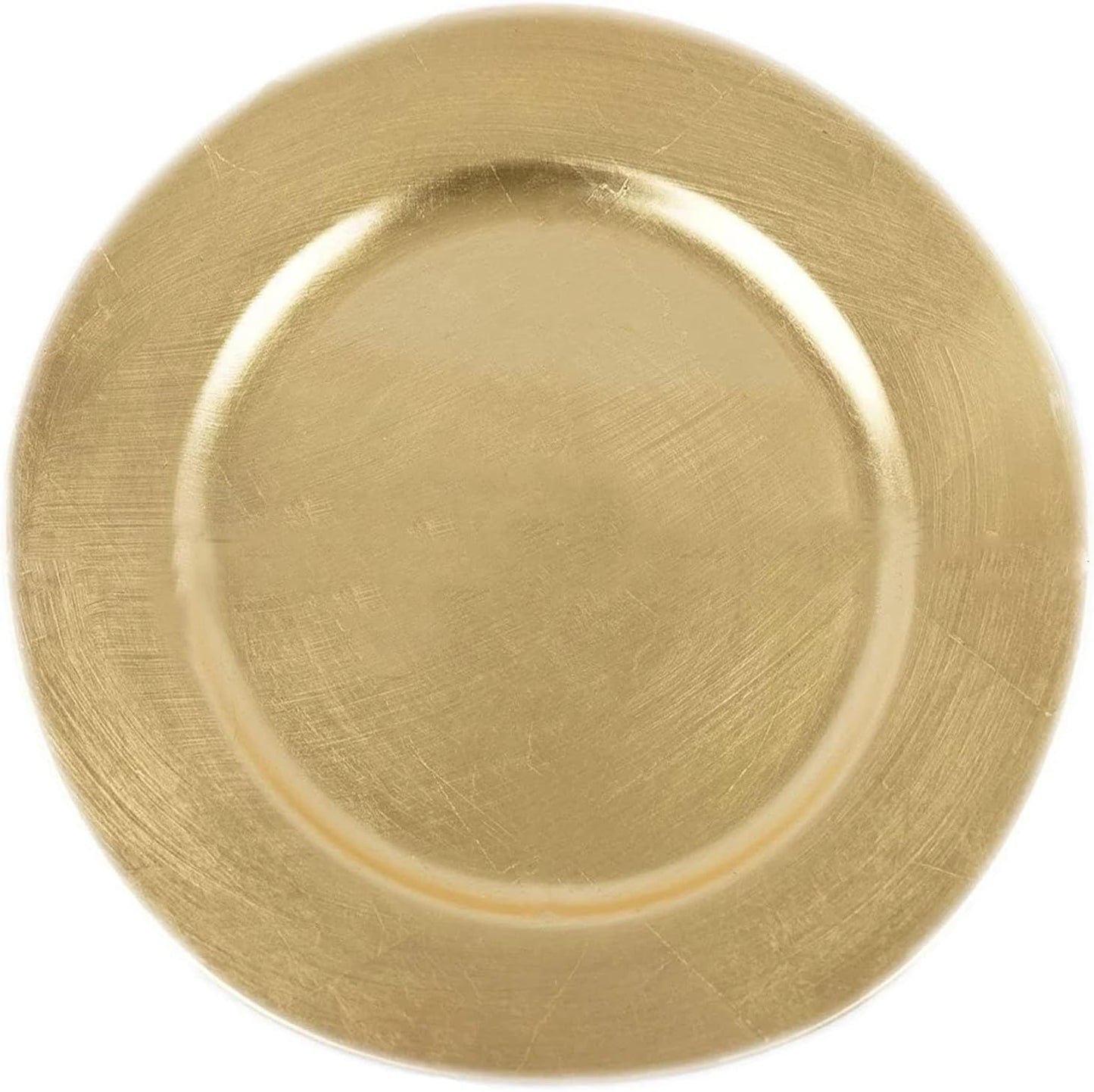 Set of 12 Gold Charger Plates - Elegant Table Decor