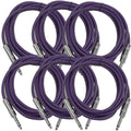 Seismic Audio 10-ft TS Instrument Patch Cable 6-Pack - Color Coded