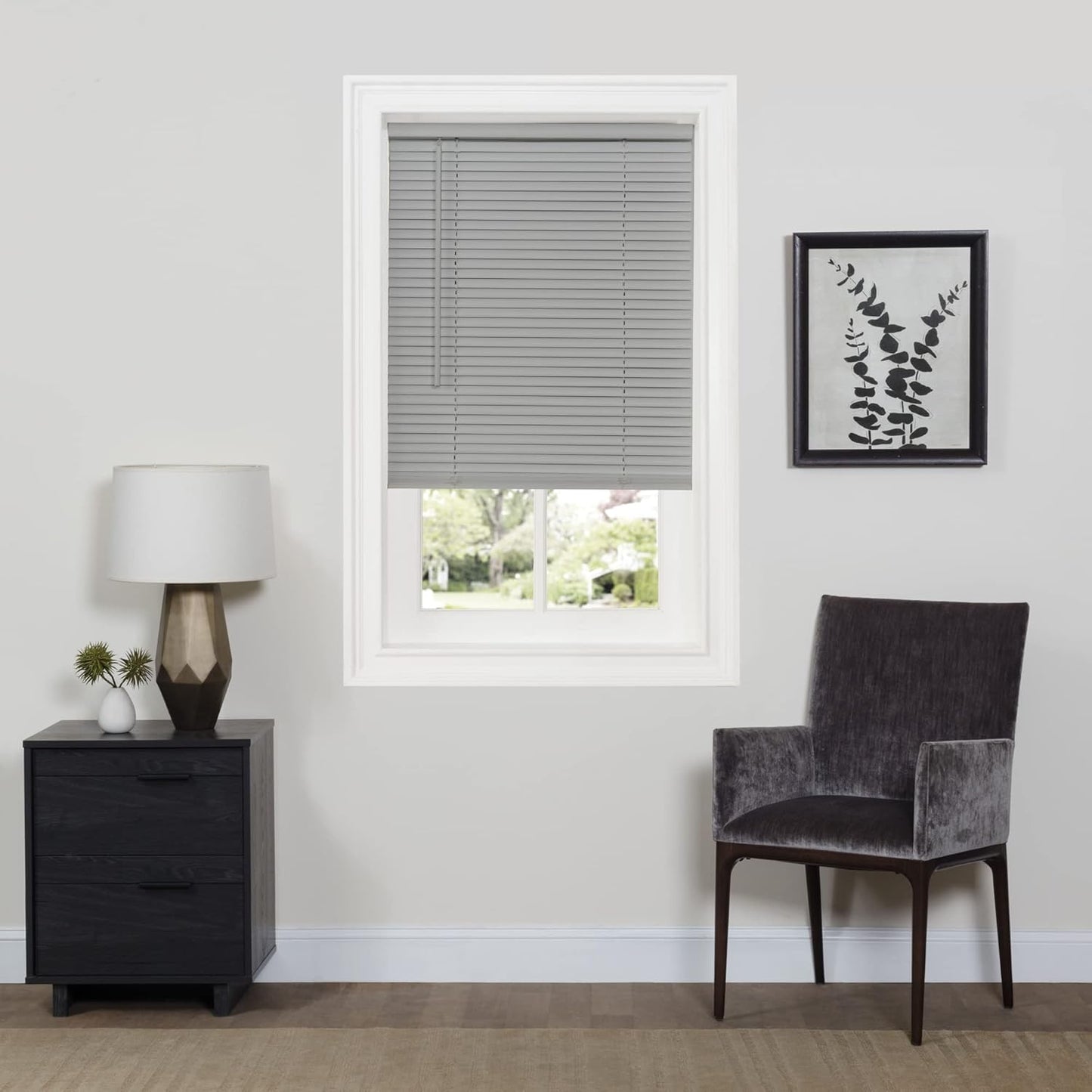 Cordless Room Darkening Mini Blinds - 46in x 64in Gray