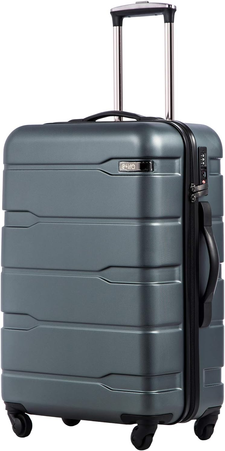 Coolife Luggage 21in Carry-On Suitcase with TSA Lock and Wheels