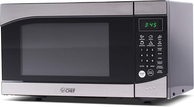Countertop Microwave Oven 0.9 Cubic Feet 900 Watt Stainless Steel