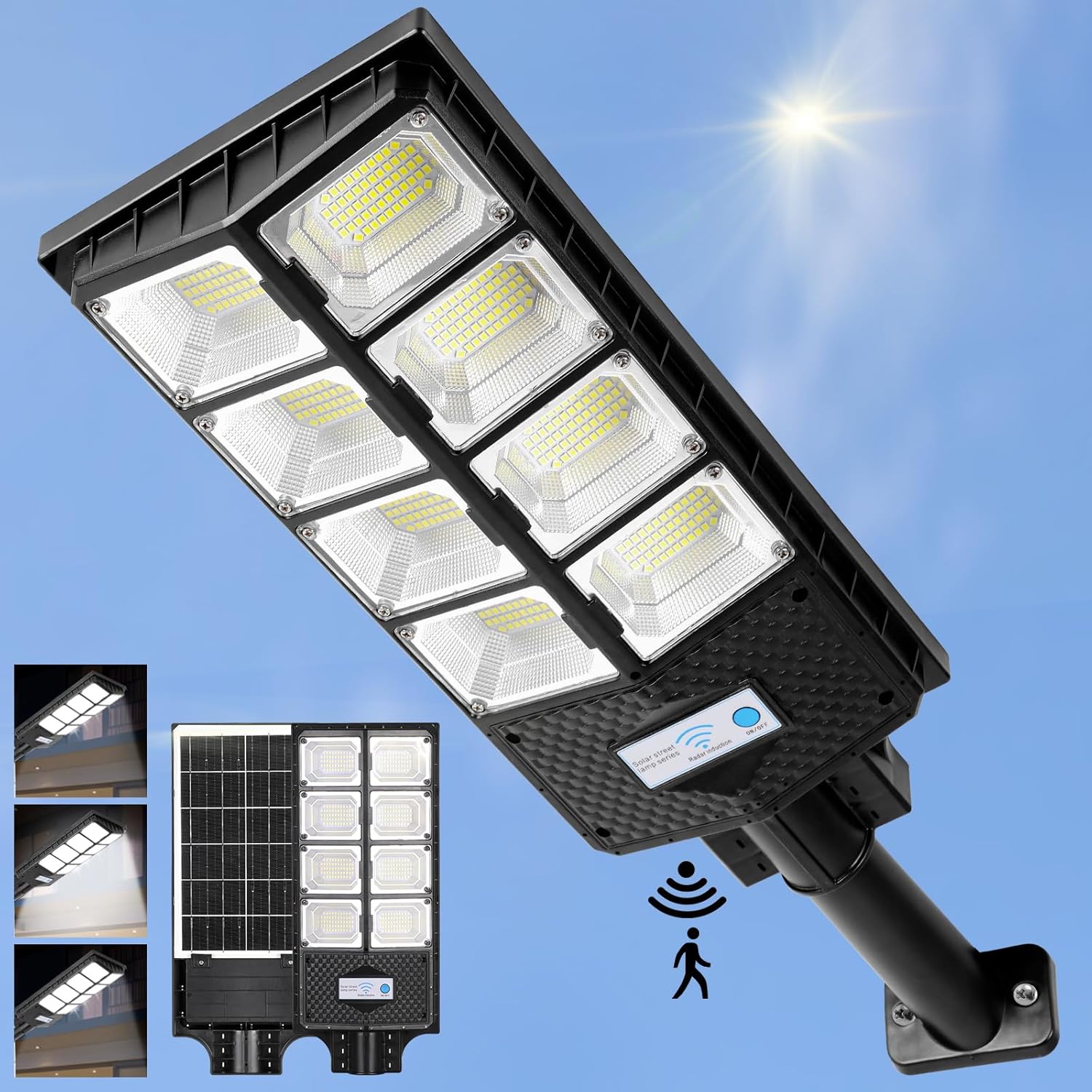 ZJOJO Solar Street Lights Outdoor Waterproof for Area Lighting