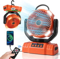 Odoland Portable Camping Fan with LED Light - Stay Cool Anywhere!