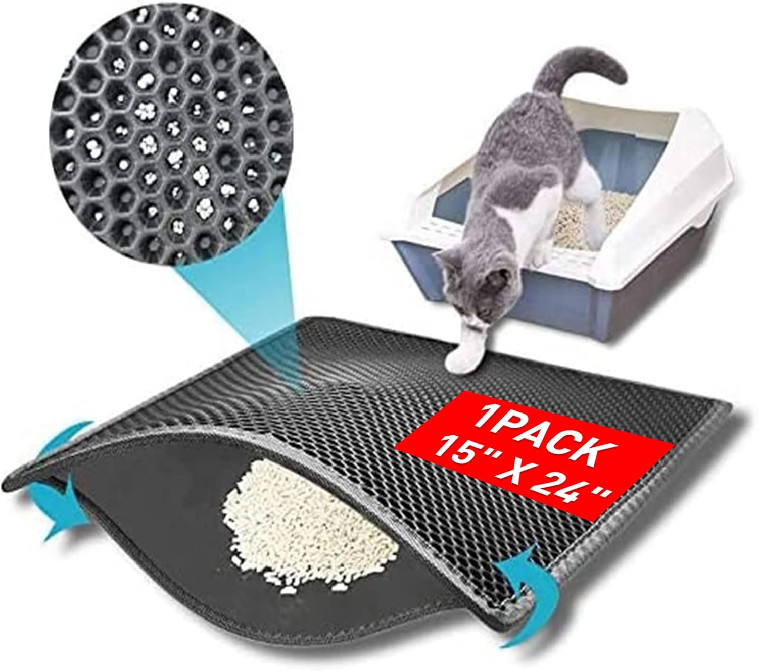 Easy Clean Cat Litter Mat: Trap Mess with Ease!