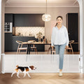 24 Inch Tall x 75 Inch Retractable Dog Gate for Doorways - Step Over