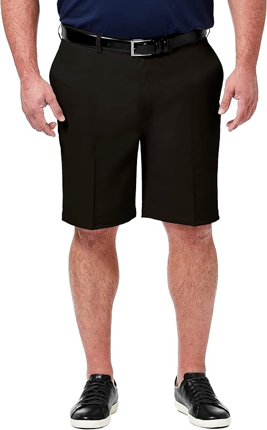 Haggar Men's Cool 18 Pro Straight Fit Stretch Flat Front Shorts