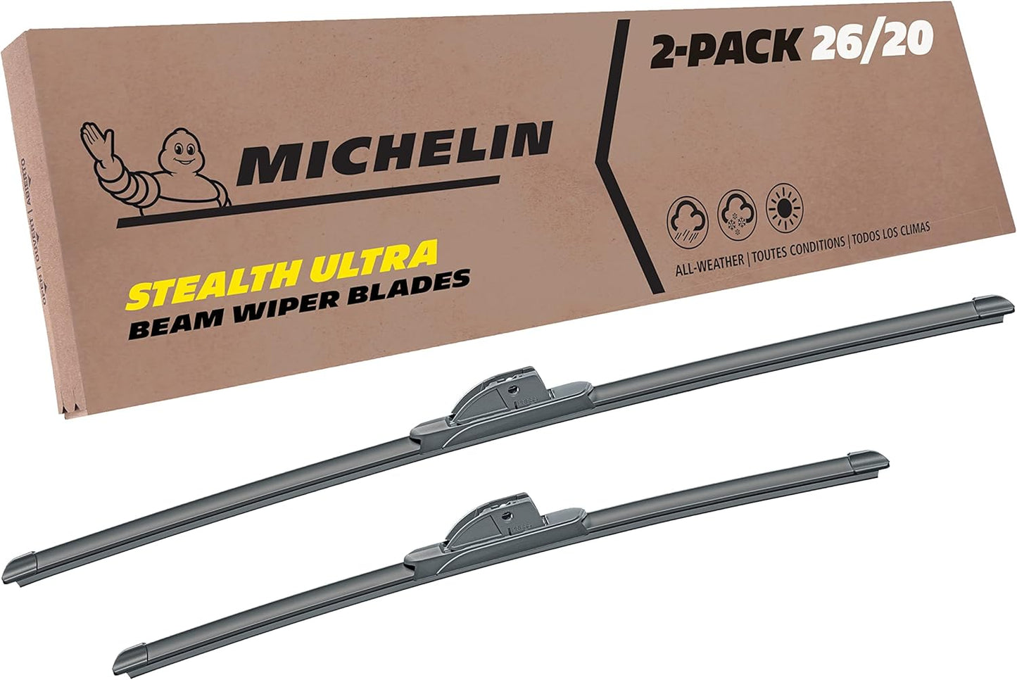 Michelin Stealth Ultra Wiper Blade Twin Pack for Optimal Visibility