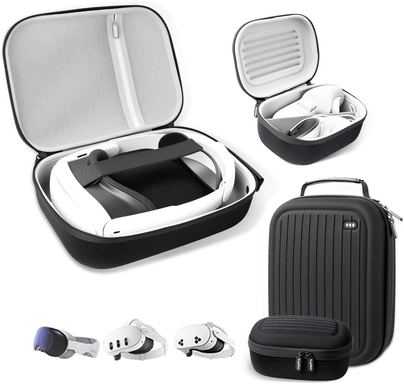 Krypthos VR Headset Case for Meta Quest 3S and Vision Pro