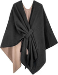 Moss Rose Women's Shawl Wrap Poncho Ruana Cape - 100% Acrylic Soft Fit