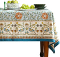 Designer French Linen Blue Tablecloth for Square Table - Vintage