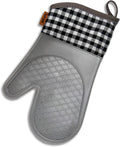 JUFON Silicone Oven Mitt - Flexible & Quilted for Ultimate Kitchen Safety