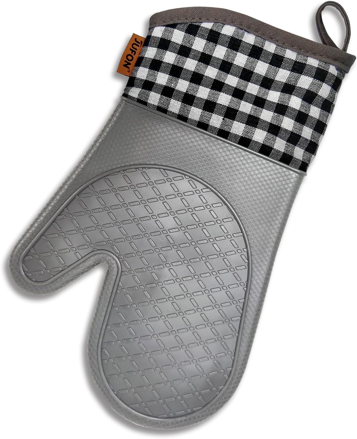 JUFON Silicone Oven Mitt - Flexible & Quilted for Ultimate Kitchen Safety