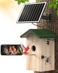Smart Bird House Camera Solar Powered 2K HD Wi-Fi - Night Vision