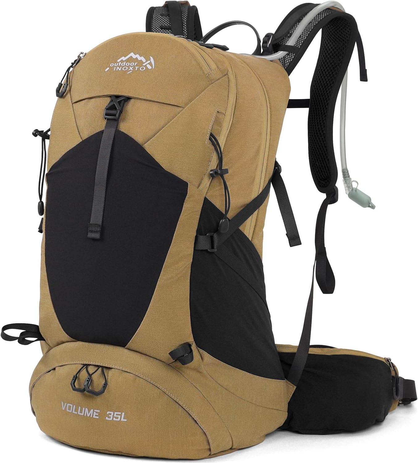IX INOXTO 35L Waterproof Hiking Backpack with Water Bladder - Lightweight & Rain Resistant