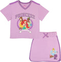 Disney Princess Girls 2-Piece Skort Set - Soft Cotton Summer Outfit