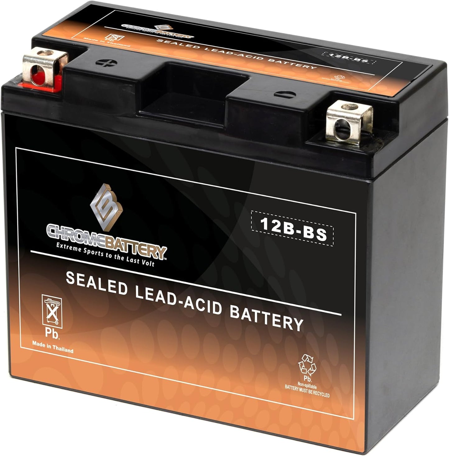YTX12B-BS Maintenance-Free Battery for ATV, Motorcycle, UTV
