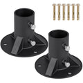 Chain Link Fence Post 2in Floor Flange Base - Heavy Duty 2 Pack