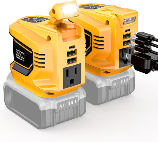 200W Power Inverter for 20V DeWalt Battery - Portable Charger