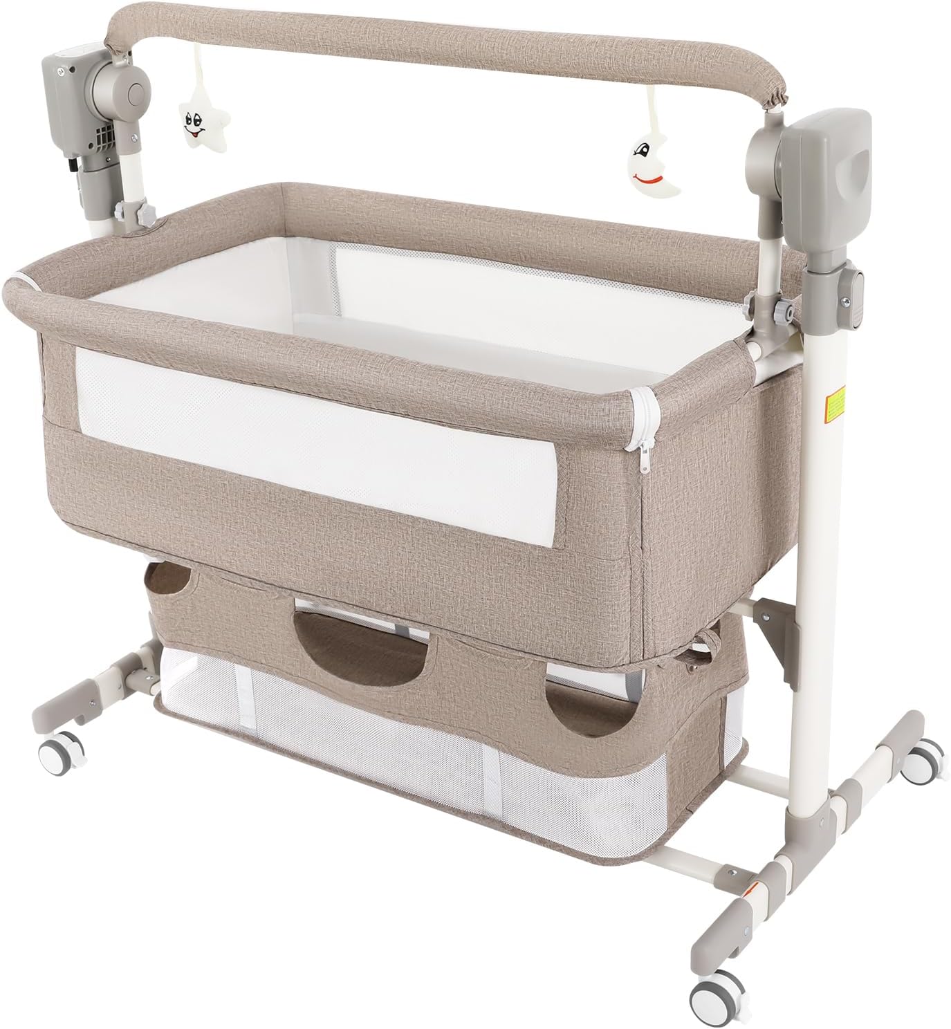 Smart Baby Bassinet Bedside Sleeper with Adjustable Features
