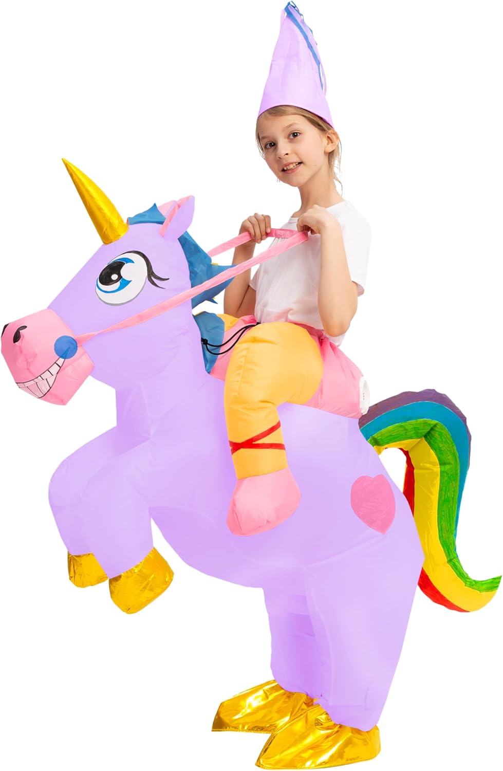 Spooktacular Creations Kids Inflatable Costume Riding Unicorn