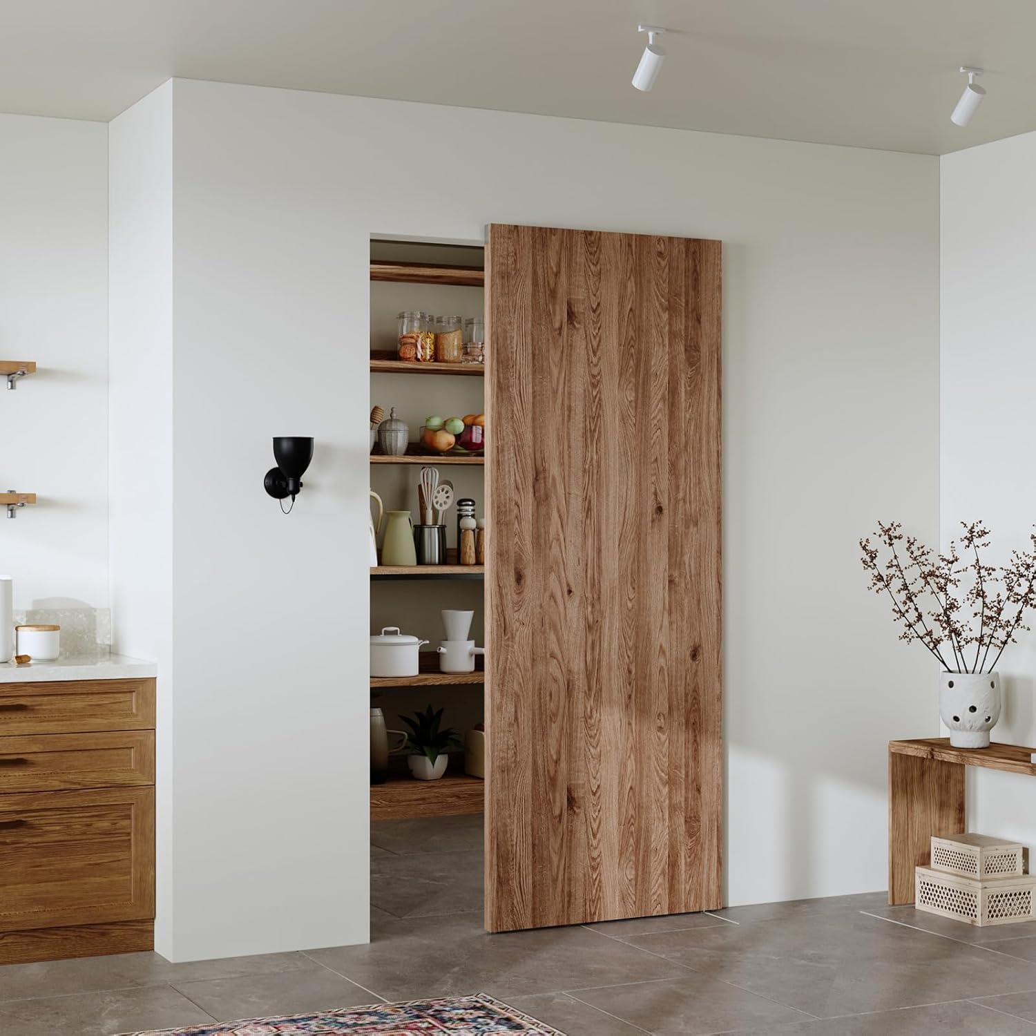 32in Concealed Sliding Barn Door Hardware Kit with Soft Close