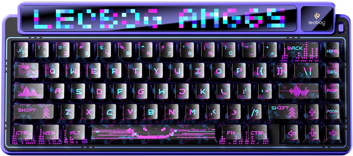 Aula AMG65 Mechanical Gaming Keyboard with Dual Screen Features