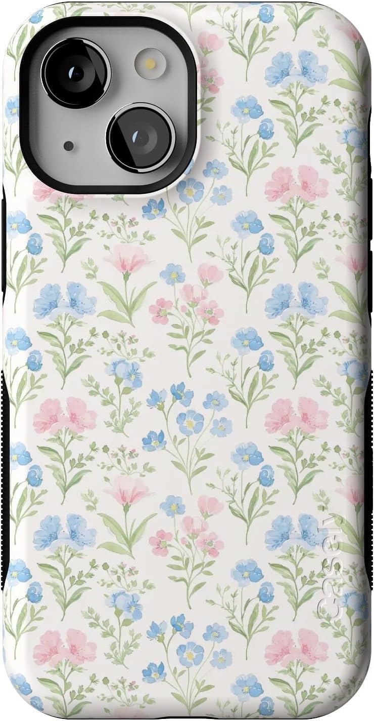 Casely iPhone 13 Mini Case - Pastel Garden Bold Protection
