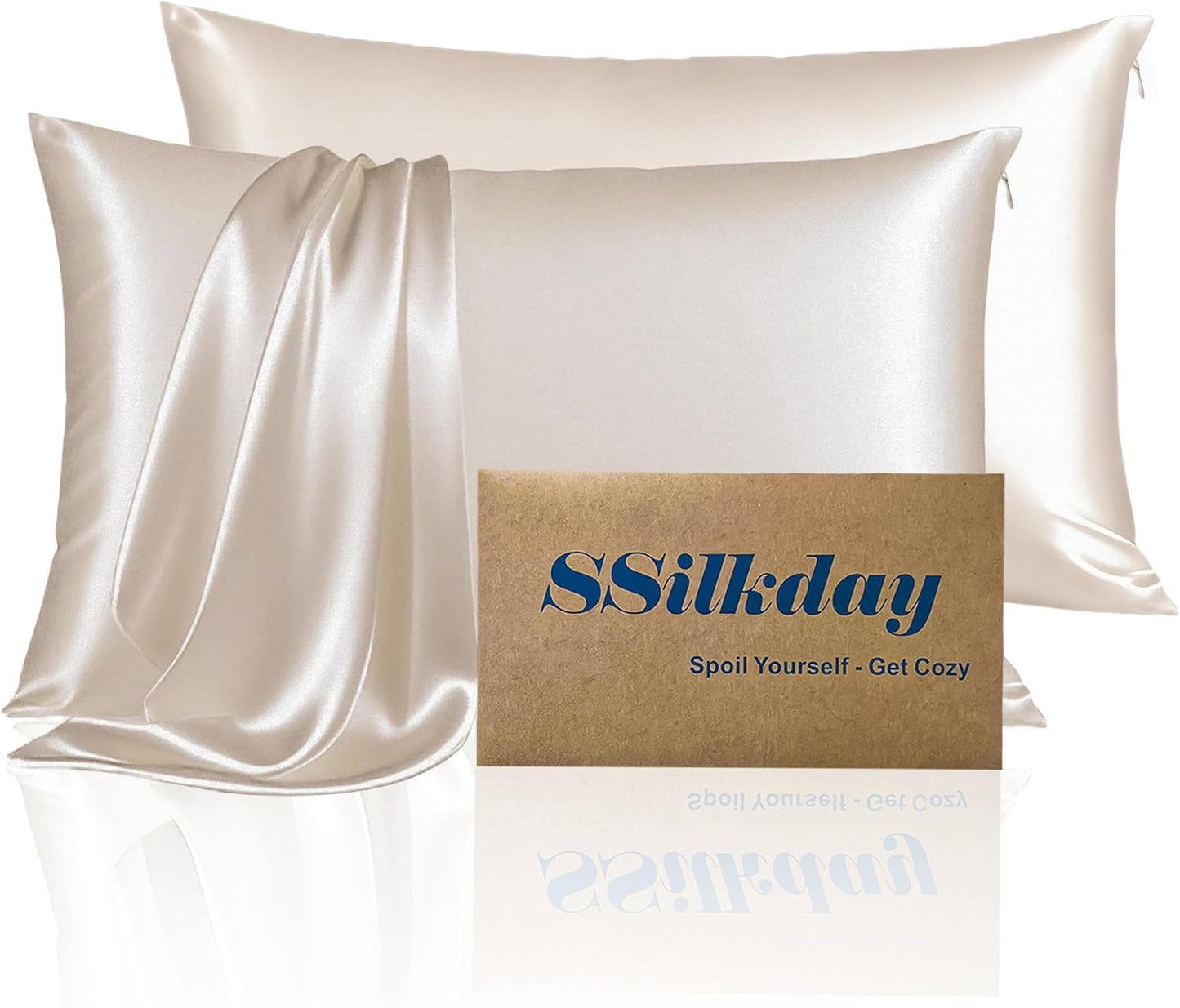 Mulberry Silk Pillow Cases 2 Pack for Hair and Skin Care