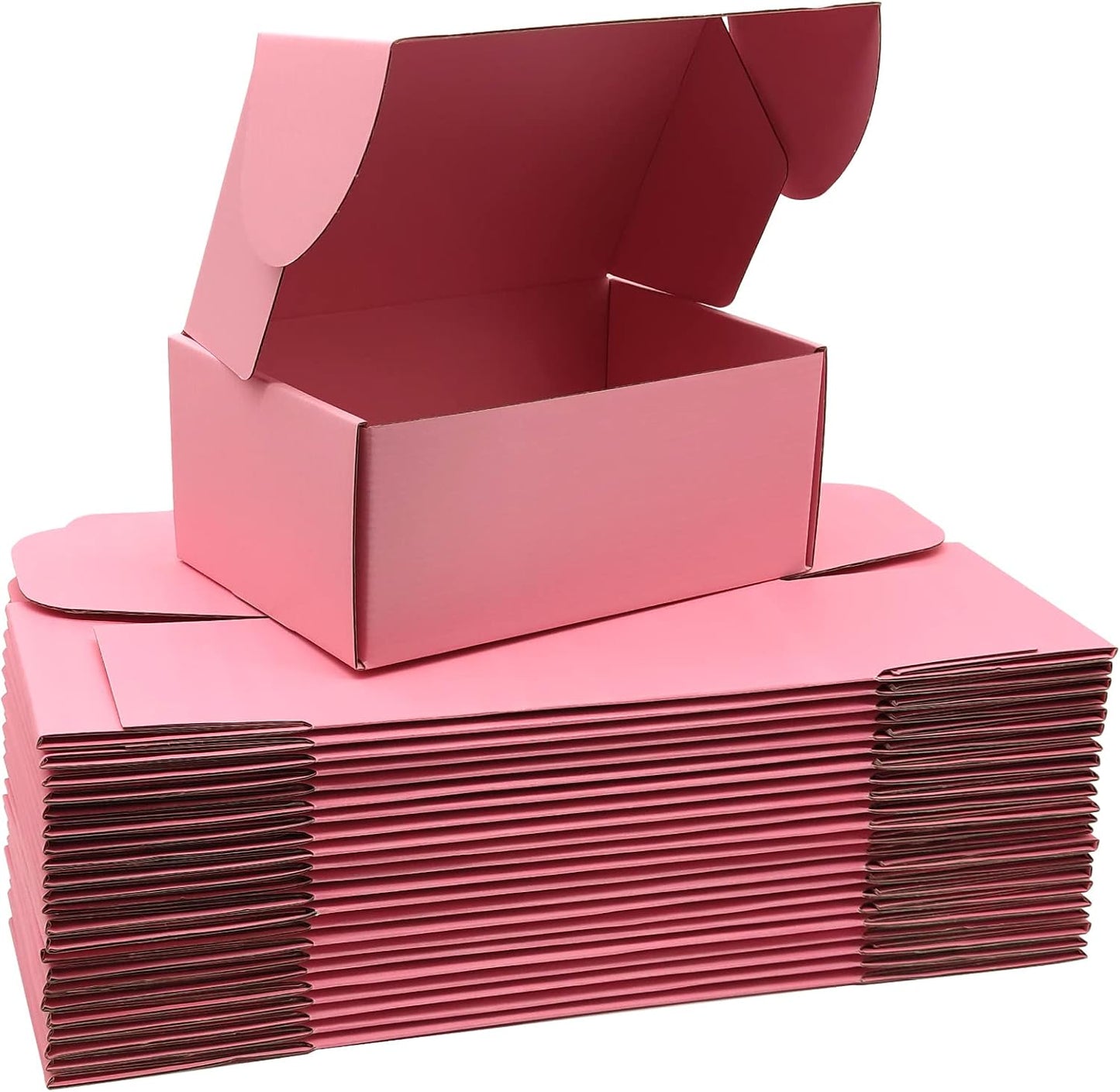 Small Pink Shipping Boxes for Small Business - 25 Pack
