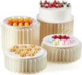 Buffet Risers and Stands for Food Platters - 4-Pack Foldable White