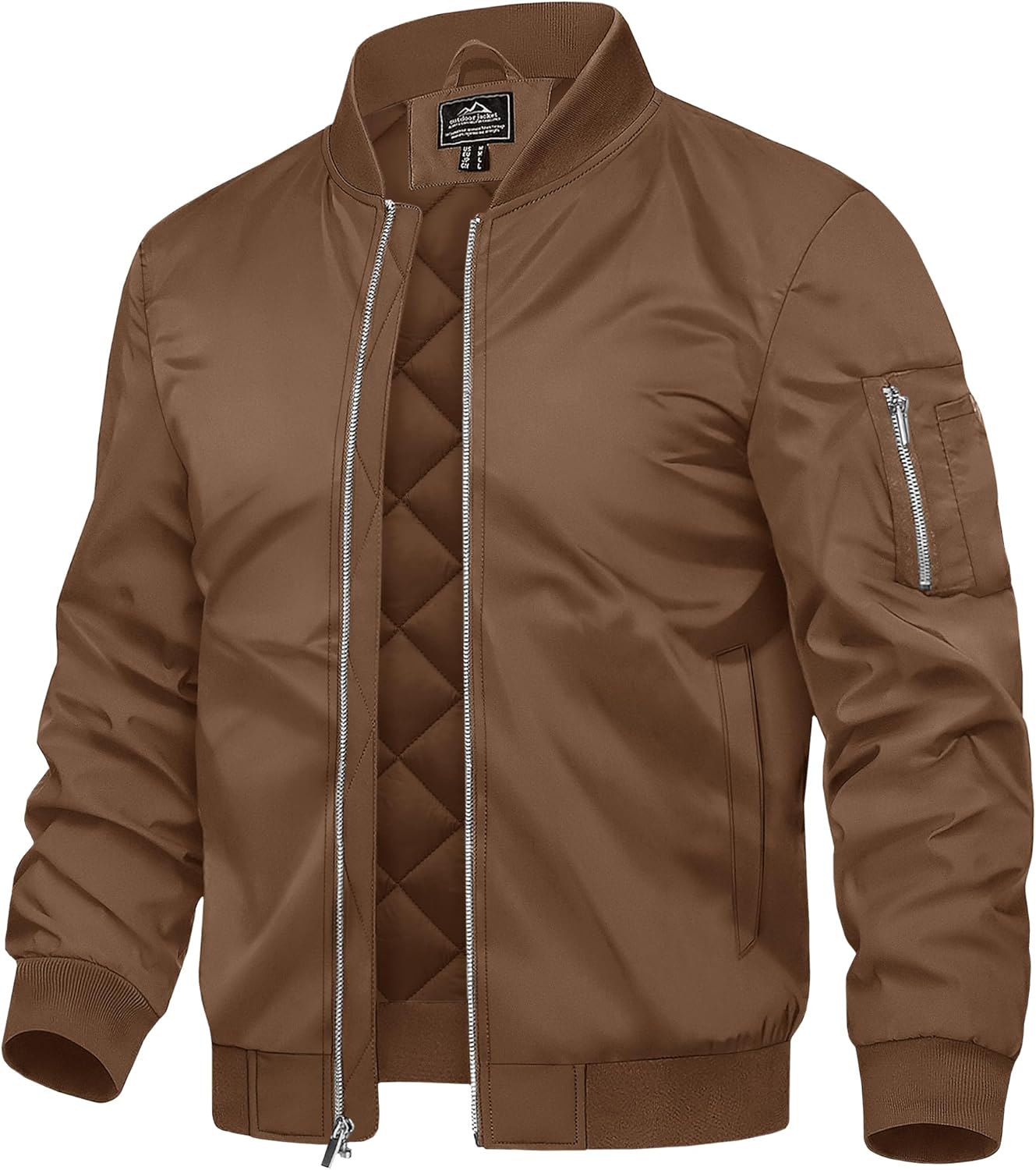 TACVASEN Men's Bomber Jackets Thermal Quilted Water Resistant Coats