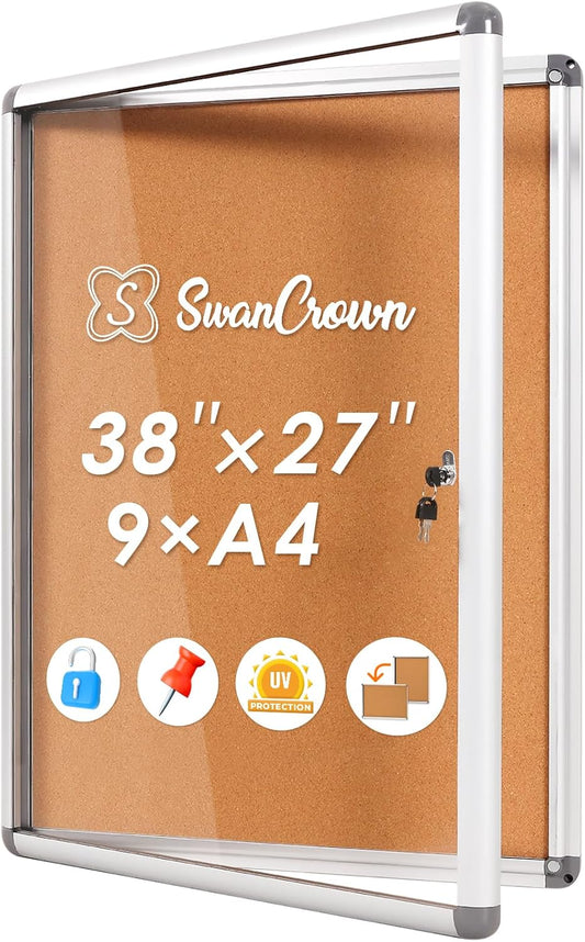 SWANCROWN Tamper-Proof Display Case for School and Office Use