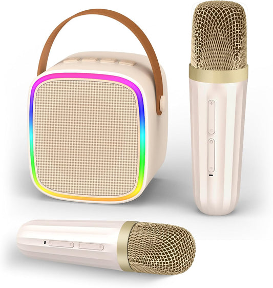 Portable Karaoke Fun with Wireless Mics - Perfect Gift!