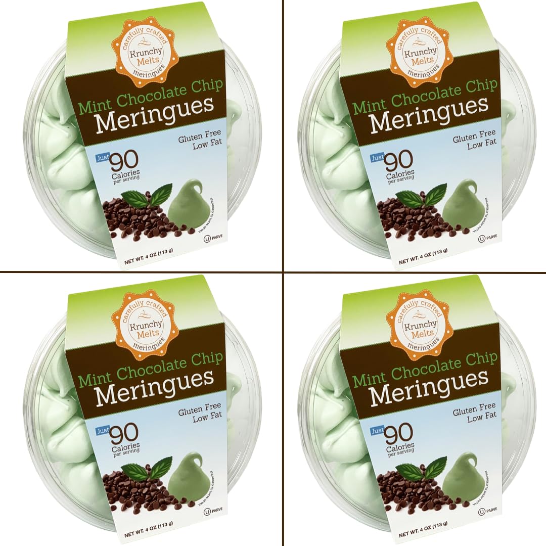 Krunchy Melts Meringue Cookies - Mint Chocolate Chip Delight