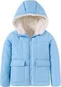Girls' Puffer Coats Warm Hooded Jacket 4-12 Years - Soft Lined Winter