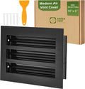 Modern Air Vent Cover 10x6 - Decorative Black Aluminum Diffuser