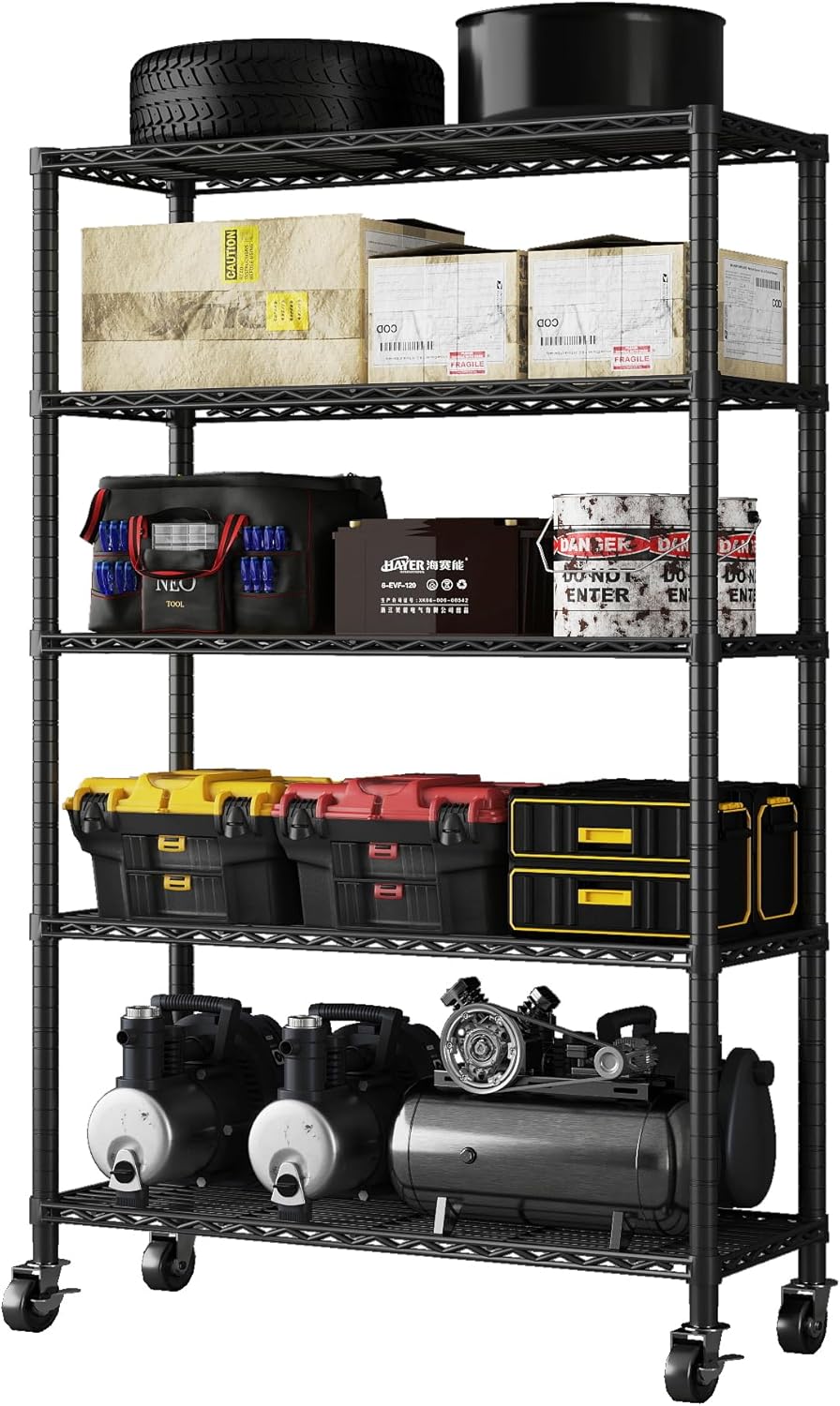 Maximize Space with EZPEAKS 5-Tier Storage Shelves
