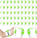 Arm Badge Holder Armband 50 Pack - Clear PVC ID Sleeve for Work